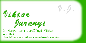 viktor juranyi business card